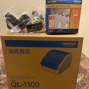 NEW BROTHER LASER LABEL PRINTER QL-1100. Comes with MULTIPLE label stickers!